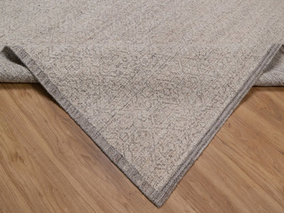 Brown 10'1" x 14'0" Modern and Contemporary Hand knotted Wool Rug - Sku: O092292