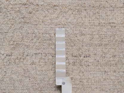 Brown 10'1" x 14'0" Modern and Contemporary Hand knotted Wool Rug - Sku: O092292