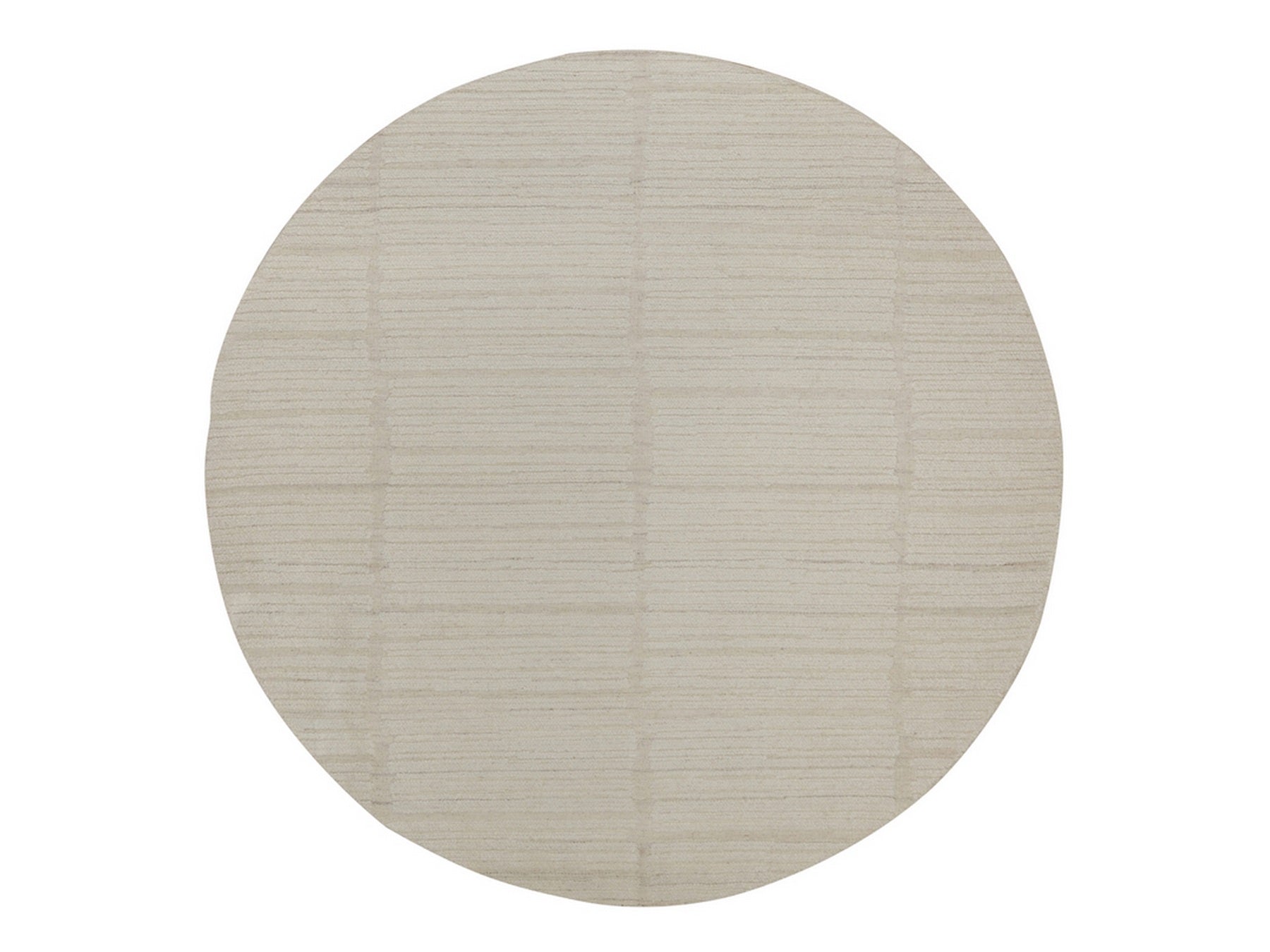 Modern / Contemporary hand-knotted wool rug in Ivory, 8' x 8' — SKU O092295