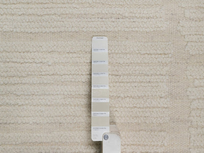 Modern / Contemporary hand-knotted wool rug in Ivory, 8' x 8' — SKU O092295 (view 7)