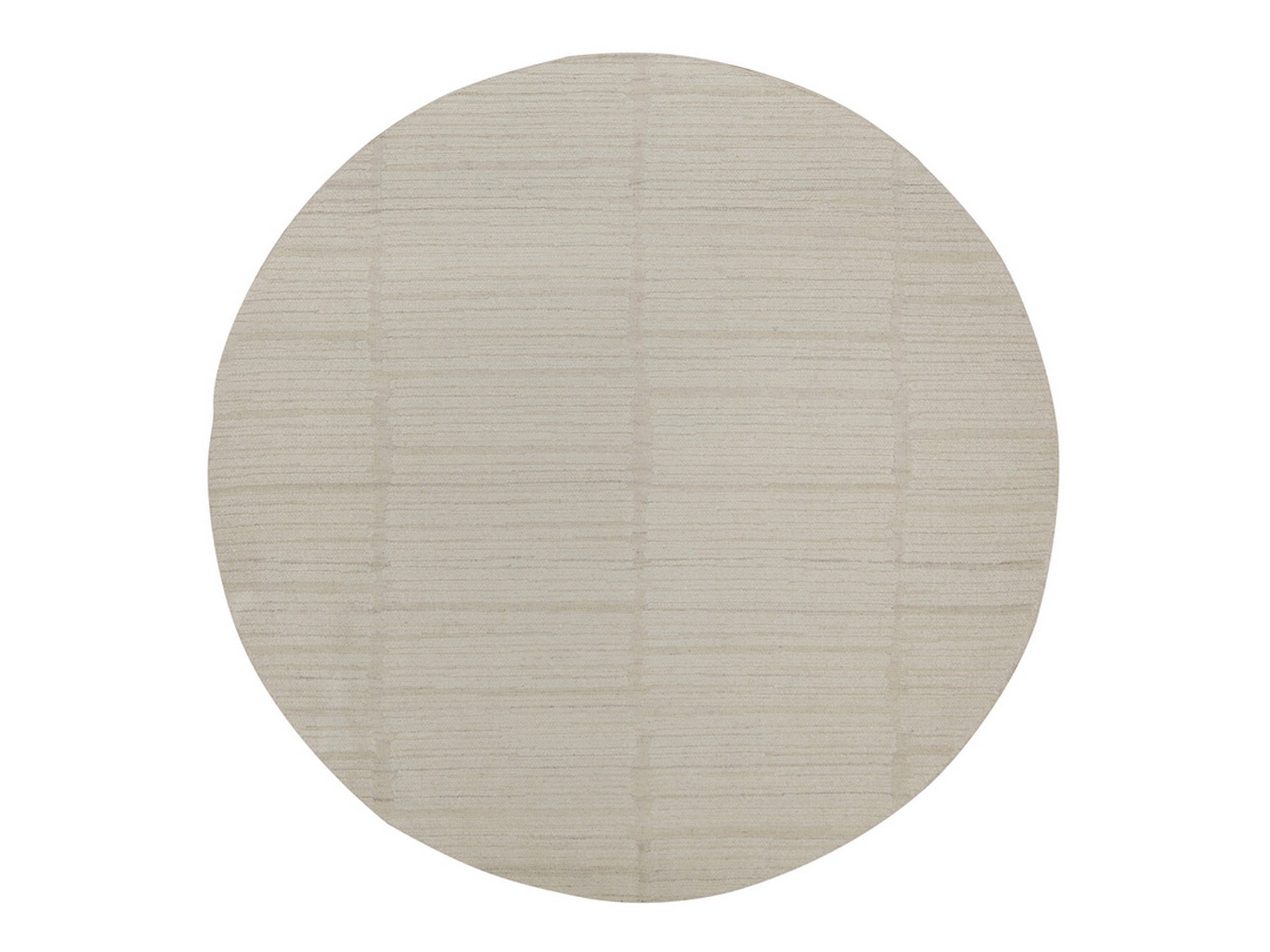 Ivory 8'0" x 8'0" Modern and Contemporary Hand knotted Wool Rug - Sku: O092296