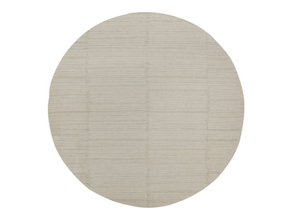 Ivory 8'0" x 8'0" Modern and Contemporary Hand knotted Wool Rug - Sku: O092296