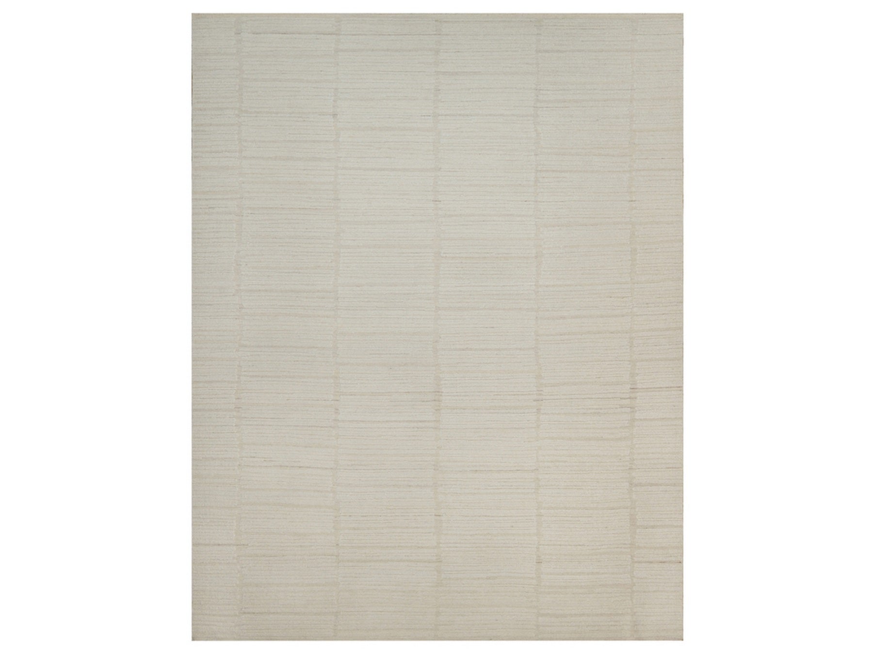 Modern / Contemporary hand-knotted wool rug in Ivory, 11'11" x 15'2" — SKU O092299