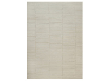 Ivory 10'0" x 14'2" Modern and Contemporary Hand knotted Wool Rug - Sku: O092300