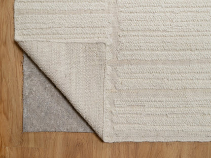 Ivory 10'0" x 14'2" Modern / Contemporary Hand knotted Wool Rug - Sku: O092300