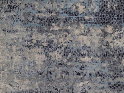 Modern / Contemporary hand-knotted wool/silk rug in Gray, 8'11" x 11'9" — SKU O092305 (view 8)