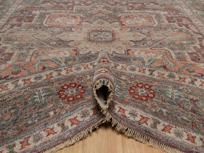 Heriz Heriz hand-knotted wool rug in Red & Gray, 8'11" x 11'8" — SKU O092307 (view 5)