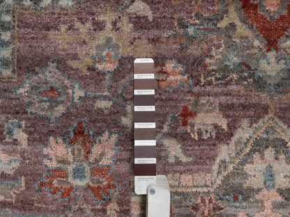 Red 8'11" x 11'8" Heriz Hand knotted Wool Rug - Sku: O092307