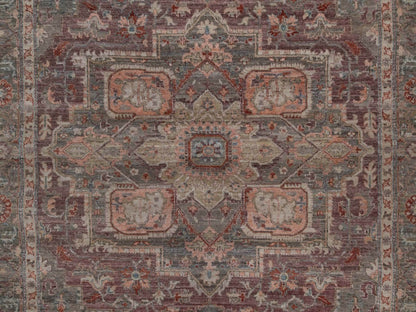Heriz Heriz hand-knotted wool rug in Red & Gray, 8'11" x 11'8" — SKU O092307 (view 8)