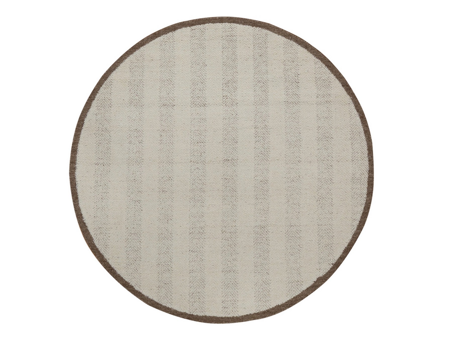 Ivory 5'11" x 5'11" Modern and Contemporary Hand knotted Wool Rug - Sku: O092311