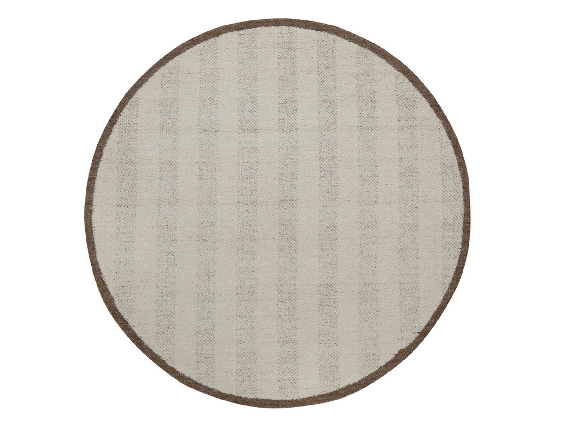 Ivory 5'11" x 5'11" Modern and Contemporary Hand knotted Wool Rug - Sku: O092312