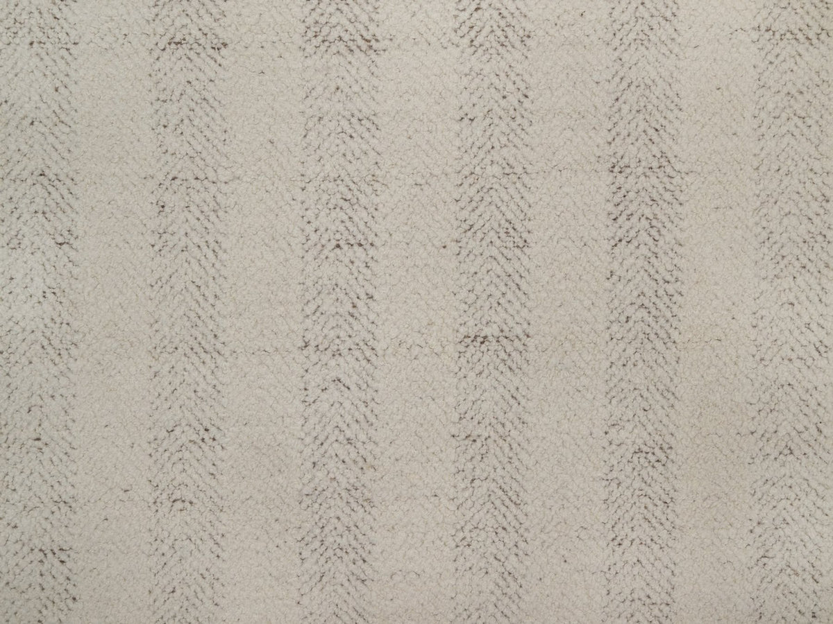 Modern / Contemporary hand-knotted wool rug in Ivory & Chocolate Brown, 5'11" x 5'11" — SKU O092312 (view 5)