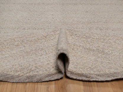 Brown 7'11" x 7'11" Modern and Contemporary Hand knotted Wool Rug - Sku: O092313