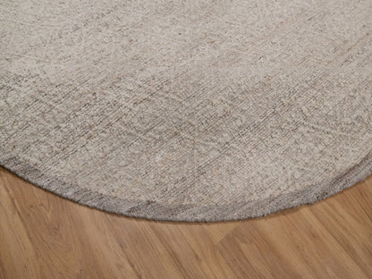 Brown 7'11" x 7'11" Modern and Contemporary Hand knotted Wool Rug - Sku: O092313