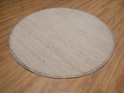 Brown 7'10" x 7'10" Modern and Contemporary Hand knotted Wool Rug - Sku: O092314
