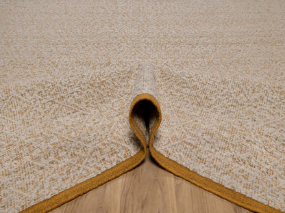Ivory 8'11" x 12'0" Modern and Contemporary Hand knotted Wool Rug - Sku: O092315