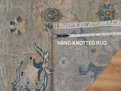 Oushak Oushak hand-knotted wool rug in Gray, 2' x 3' — SKU O092320 (view 8)