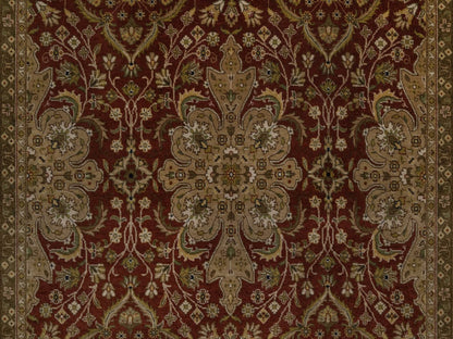 Kashan Fine Oriental hand-knotted wool rug in Red & Ivory, 5' x 7'2" — SKU O092326 (view 5)
