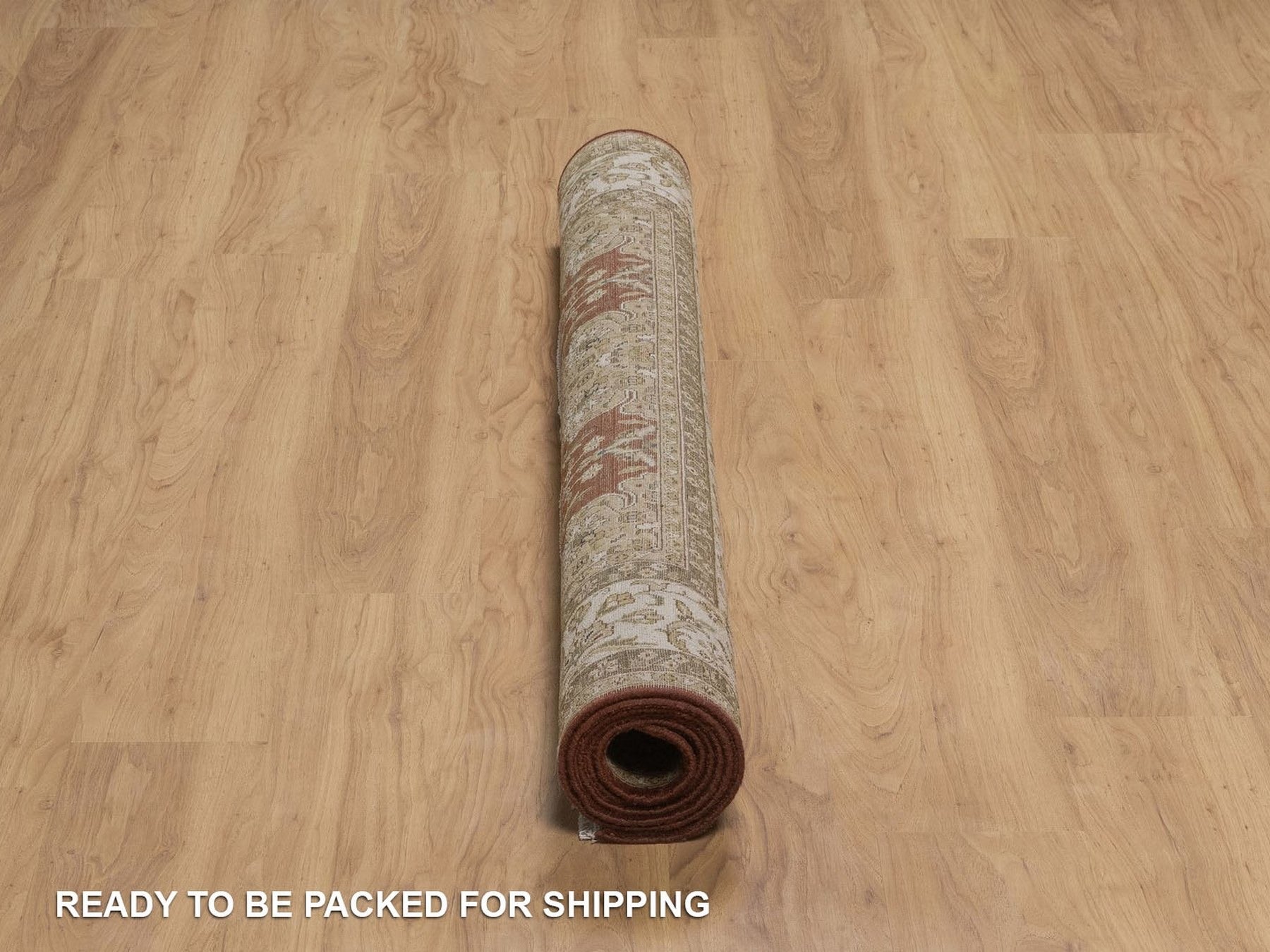 Kashan Fine Oriental hand-knotted wool rug in Red & Ivory, 5' x 7'2" — SKU O092326 (view 6)