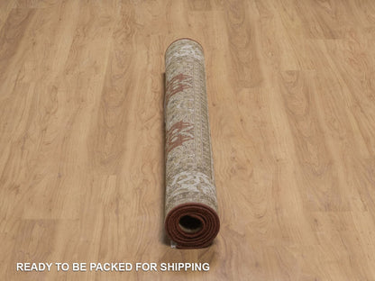 Kashan Fine Oriental hand-knotted wool rug in Red & Ivory, 5' x 7'2" — SKU O092326 (view 6)