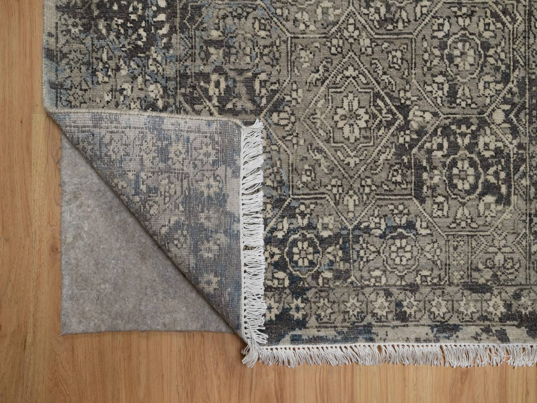 Mamluk Mamluk hand-knotted wool rug in Gray, 7'10" x 9'11" — SKU O092331 (view 4)