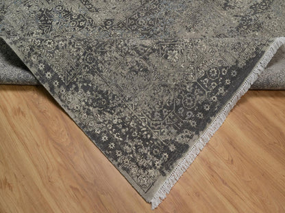 Mamluk Mamluk hand-knotted wool rug in Gray, 7'10" x 9'11" — SKU O092331 (view 6)