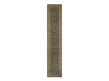Blue 3'1" x 15'11" Fine Oriental Hand knotted Wool Rug - Sku: O092335