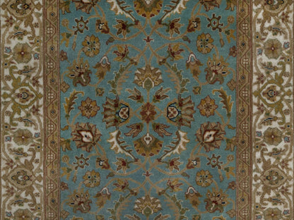 Blue 3'1" x 15'11" Fine Oriental Hand knotted Wool Rug - Sku: O092335