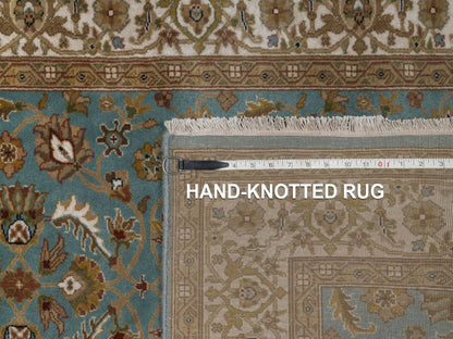 Blue 3'1" x 15'11" Fine Oriental Hand knotted Wool Rug - Sku: O092335