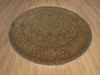 Brown 10'0" x 10'0" Fine Oriental Hand knotted Wool Rug - Sku: O092341