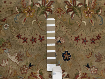 Brown 10'0" x 10'0" Fine Oriental Hand knotted Wool Rug - Sku: O092341