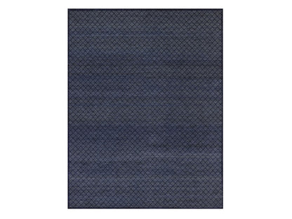 Blue 9'0" x 11'7" Modern and Contemporary Hand knotted Wool Rug - Sku: O092342