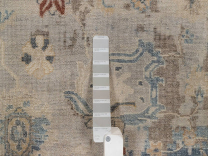 Grey 1'11" x 2'11" Oushak And Peshawar Hand knotted Wool Rug - Sku: O092345