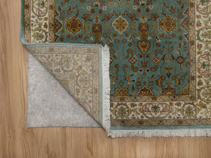Blue 2'8" x 19'5" Fine Oriental Hand knotted Wool Rug - Sku: O092346