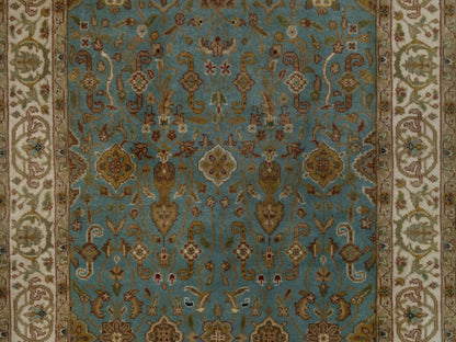 Blue 2'8" x 19'5" Fine Oriental Hand knotted Wool Rug - Sku: O092346
