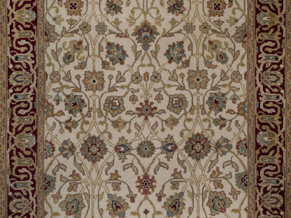 Kashan Fine Oriental hand-knotted wool runner in Ivory & Red, 2'10" x 11' — SKU O092348 (view 5)