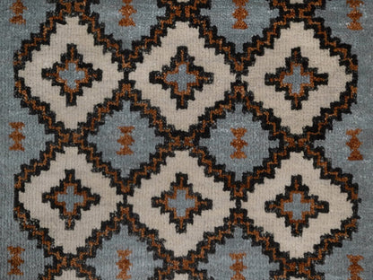 Tribal & Geometric hand-knotted wool rug in Gray, 2' x 3'1" — SKU O092350 (view 5)