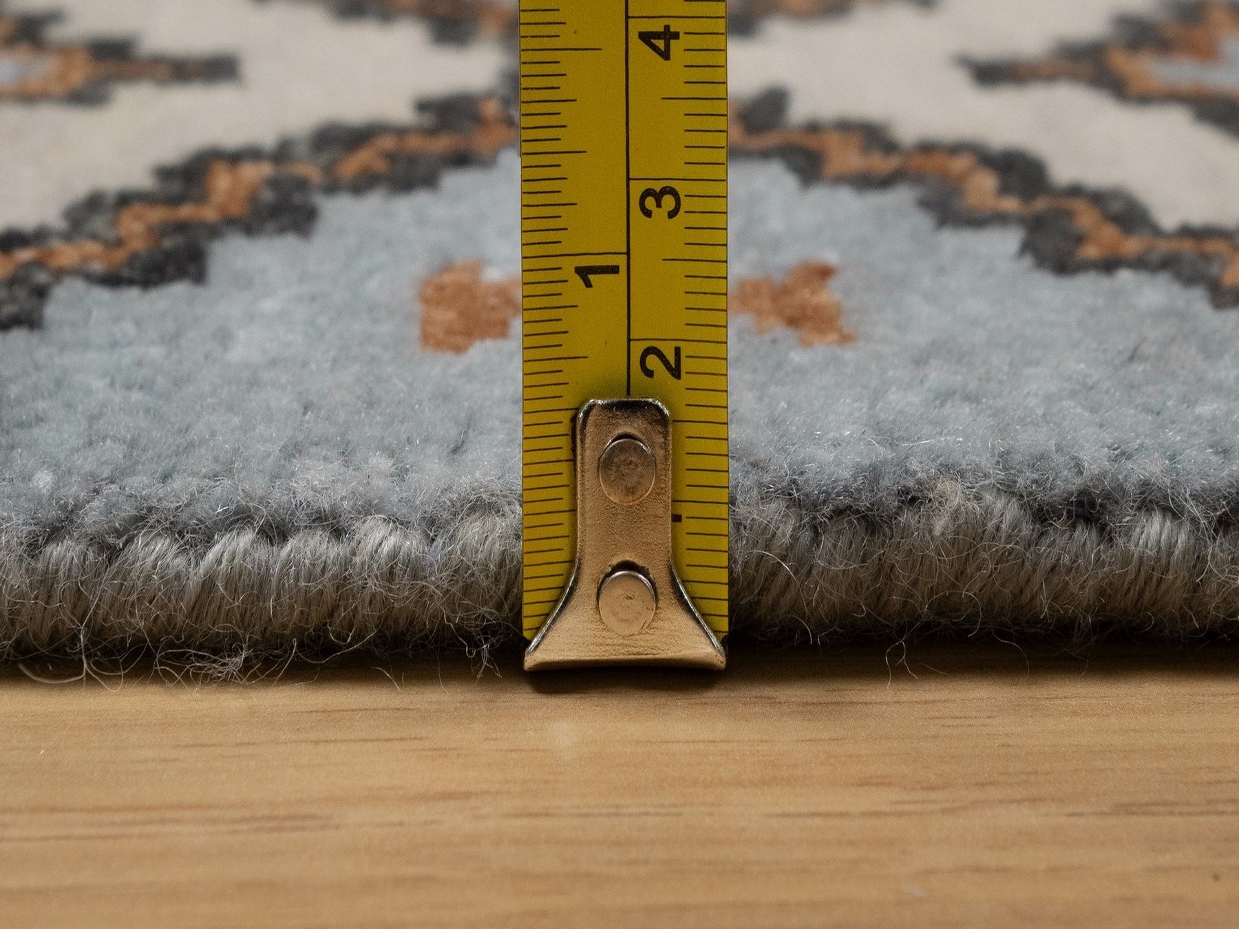 Tribal & Geometric hand-knotted wool rug in Gray, 2' x 3'1" — SKU O092350 (view 7)