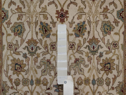 Kashan Fine Oriental hand-knotted wool runner in Ivory & Red, 2'9" x 9'7" — SKU O092354 (view 4)