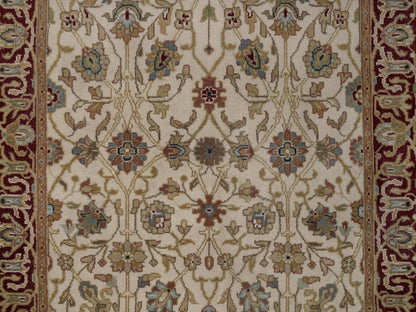 Kashan Fine Oriental hand-knotted wool runner in Ivory & Red, 2'9" x 9'7" — SKU O092354 (view 5)