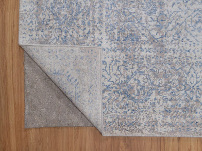 Grey 8'0" x 10'0" Modern and Contemporary Hand knotted Wool Rug - Sku: O092356