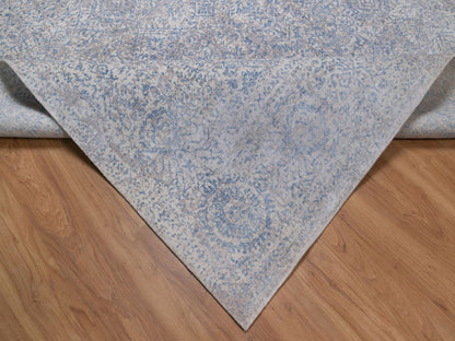 Grey 8'0" x 10'0" Modern and Contemporary Hand knotted Wool Rug - Sku: O092356