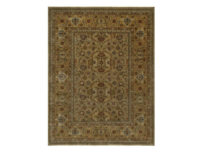 Brown 9'1" x 11'10" Fine Oriental Hand knotted Wool Rug - Sku: O092359