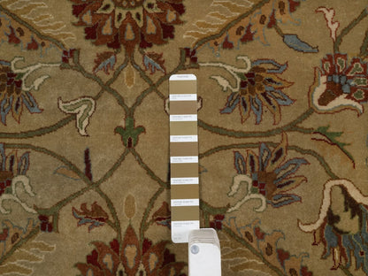 Kashan Fine Oriental hand-knotted wool rug in Brown & Golden Brown, 9'1" x 11'10" — SKU O092359 (view 7)