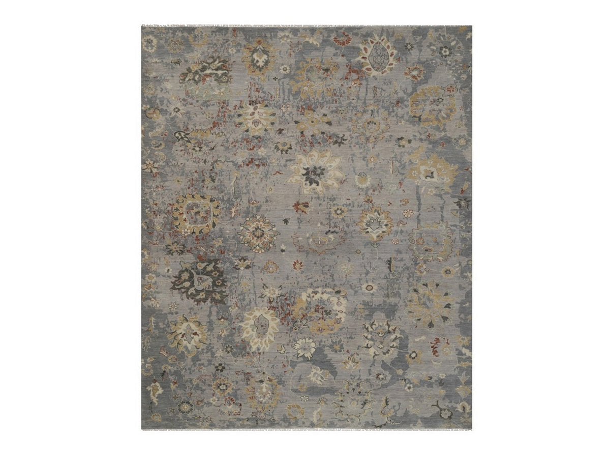 Oushak Oushak hand-knotted wool rug in Gray, 8'1" x 9'9" — SKU O092362