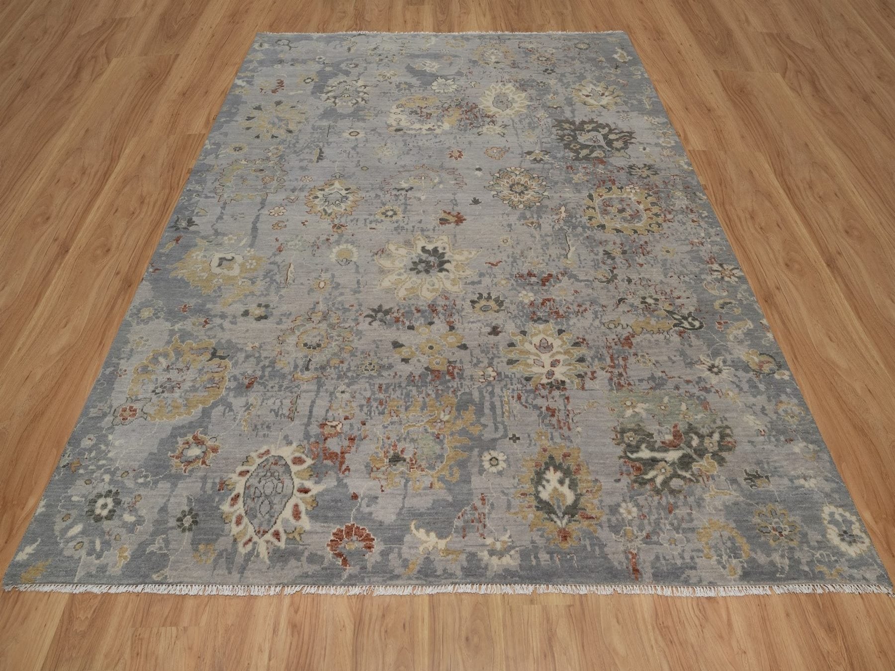 Oushak Oushak hand-knotted wool rug in Gray, 8'1" x 9'9" — SKU O092362 (view 2)