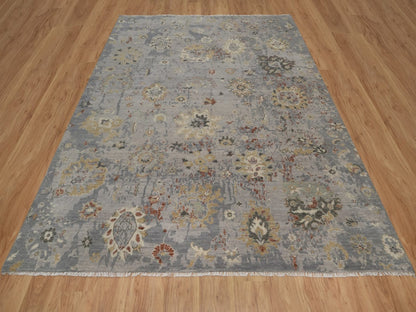 Oushak Oushak hand-knotted wool rug in Gray, 8'1" x 9'9" — SKU O092362 (view 2)