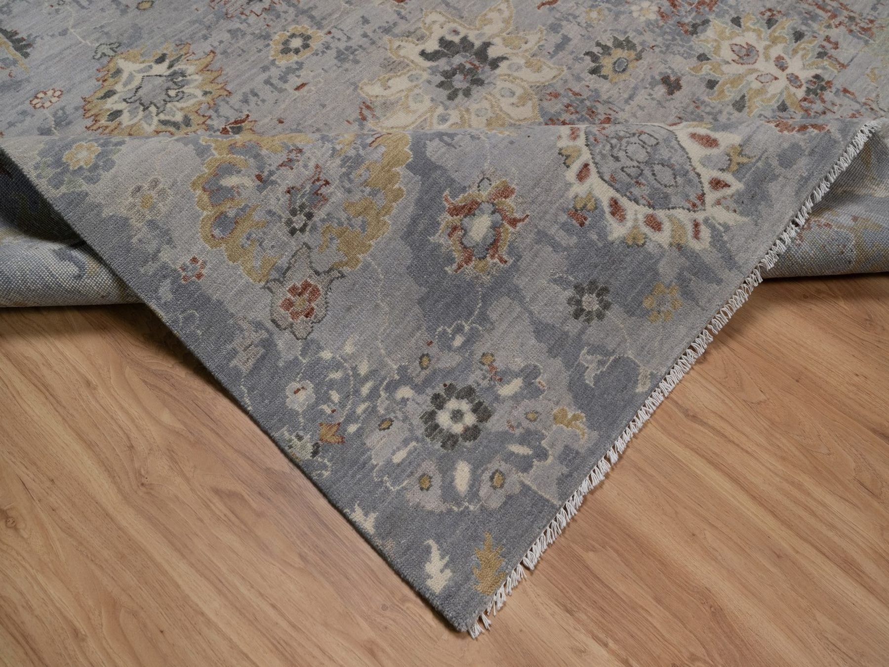 Oushak Oushak hand-knotted wool rug in Gray, 8'1" x 9'9" — SKU O092362 (view 6)