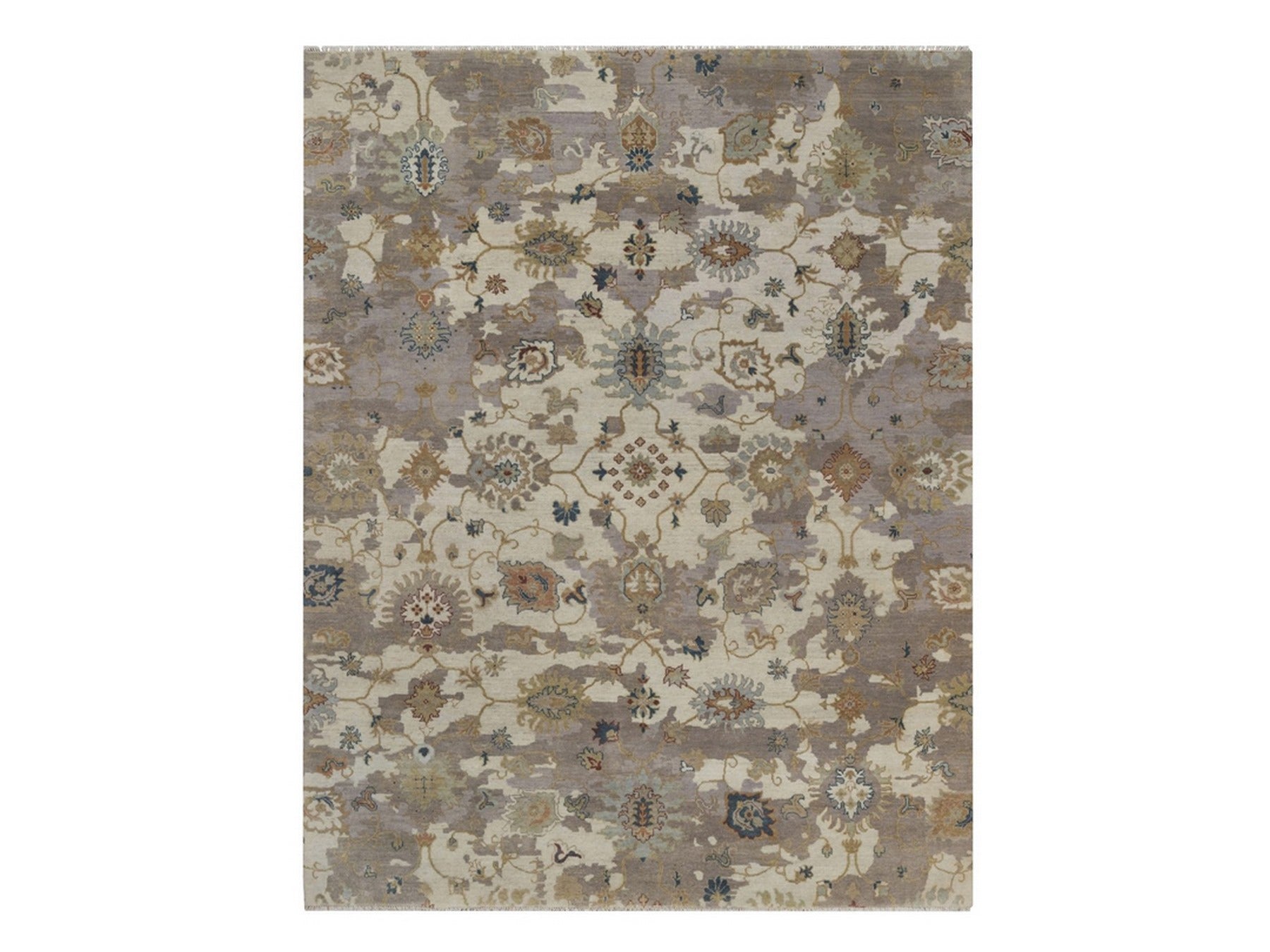 Oushak Oushak hand-knotted wool rug in Ivory, 7'10" x 10'1" — SKU O092363