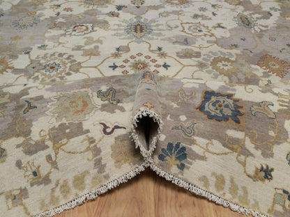 Oushak Oushak hand-knotted wool rug in Ivory, 7'10" x 10'1" — SKU O092363 (view 5)